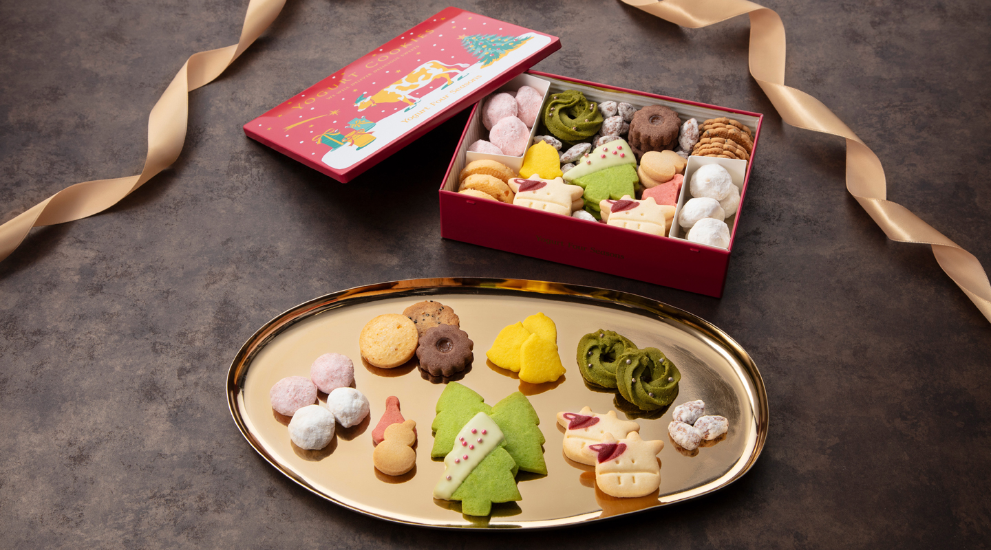 ヨーグルトクリスマスクッキー缶
