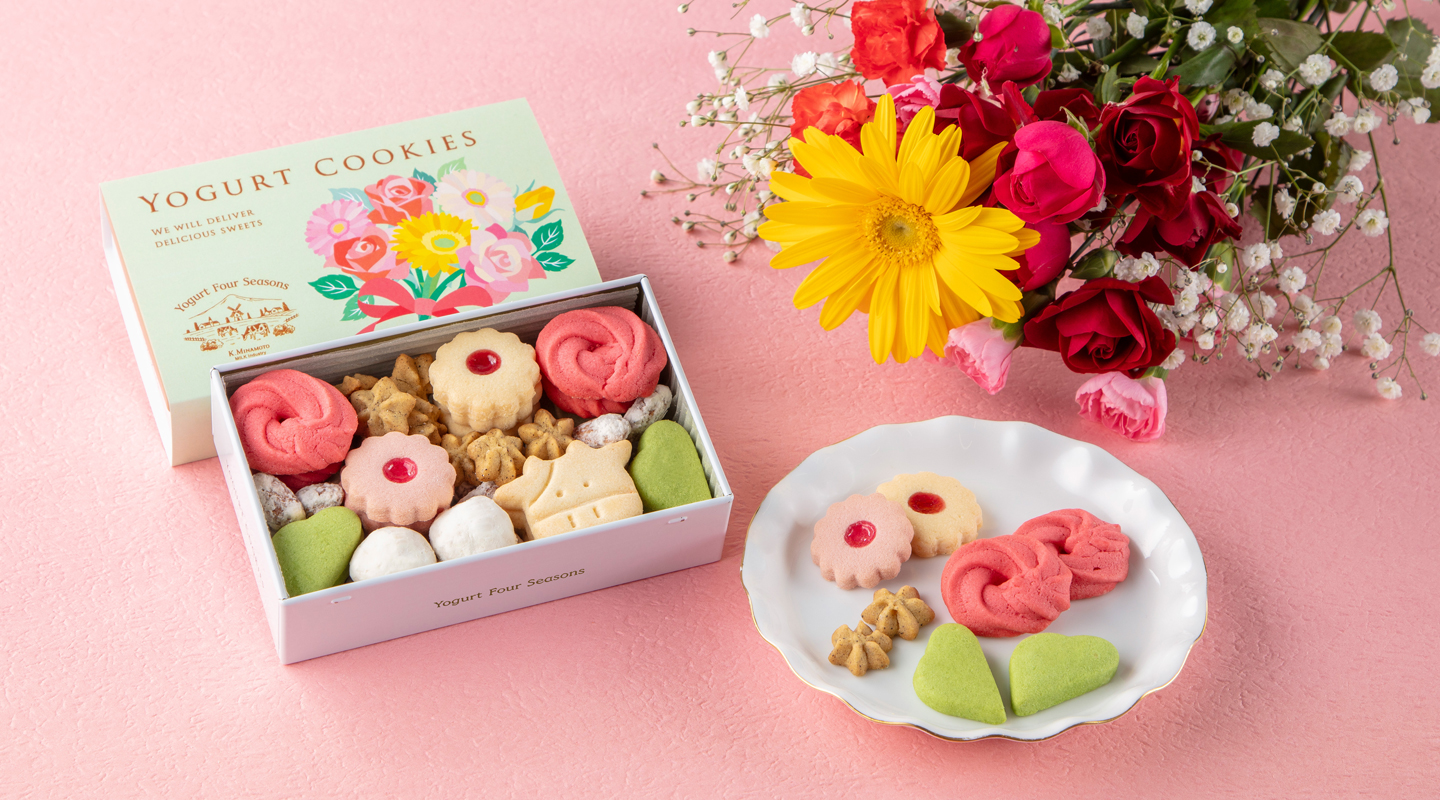ヨーグルトフラワークッキー缶小