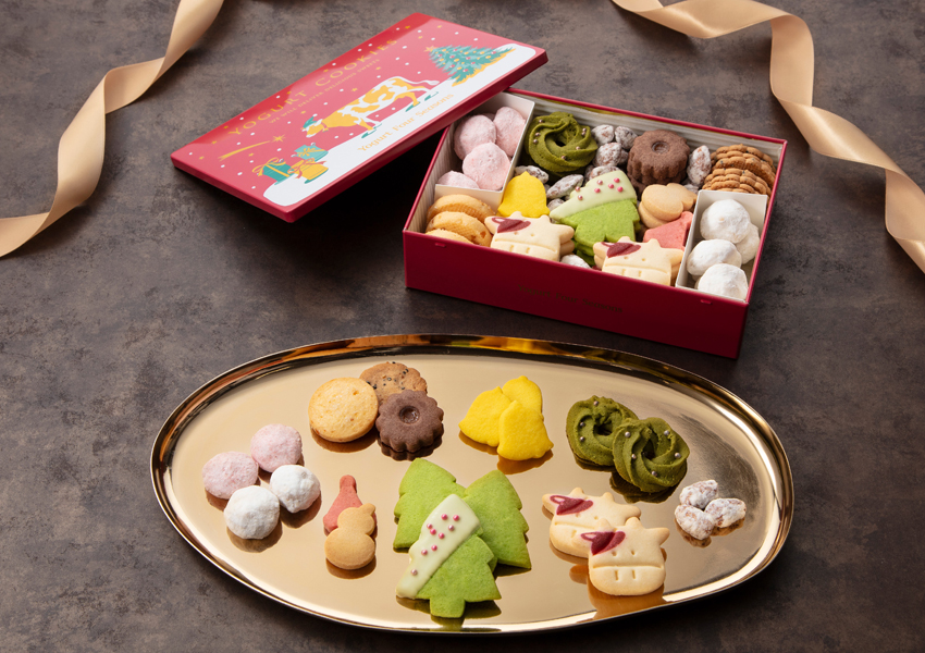 ヨーグルトクリスマスクッキー缶